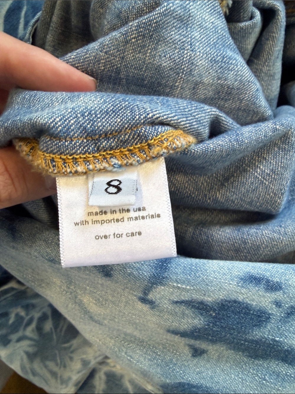 Rachel Comey Customized Blue Tie-Dye Denim Wrap Jumpsuit - Picture 7 of 7
